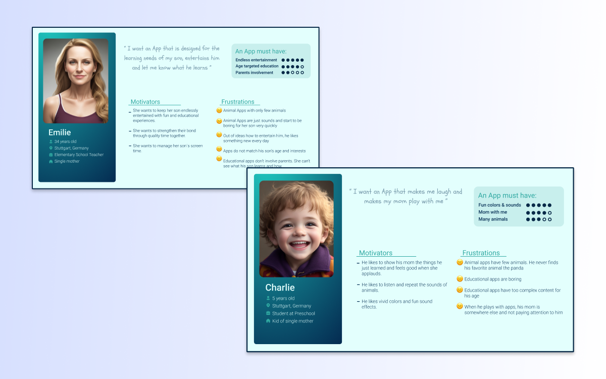 PucPuc parent and child personas