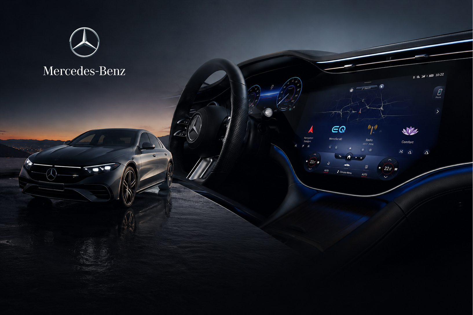 Mercedes-Benz MBUX infotainment dashboard